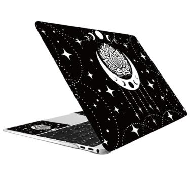 Imagem de CREATCABIN Adesivo para notebook 15 × 10,6 polegadas lua laptop decalque capa universal reutilizável capa para laptop netbook PC notebook arte personalizada capa protetora à prova d'água e à prova de