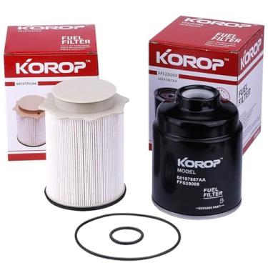 Imagem de KOROP AUTO PARTS Kit de filtro de combustível para Dodge Ram 6,7L Cummins Diesel 2013-2018 2500 3500 4500 5500 Substitui # 68197867AA 68157291AA
