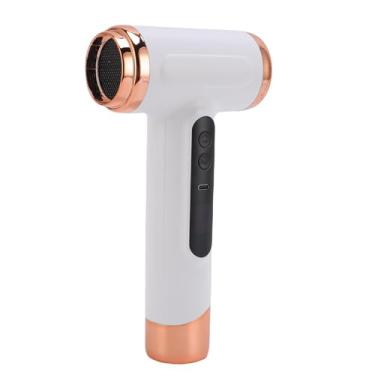 Imagem de Bewinner Secador Portátil Sem Fio, Secador de Cabelo de Viagem Iônica Com 3 Configurações de Calor, Secagem Rápida e Silencioso, Bico Ajustável de 360 °, Dobramento Compacto para Camping (Branco)