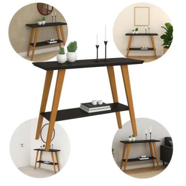 Imagem de Aparador De Sala Retro Com Pés De Madeira Buffet Cantinho Do Café - Lo