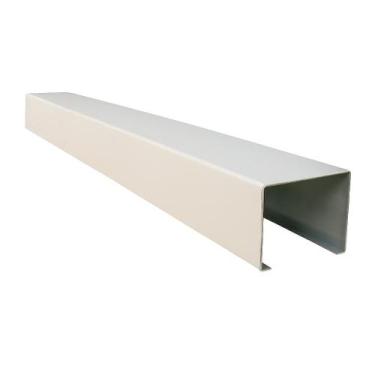Imagem de Capa Para Esconder Cano PVC 10cmx6cmx90cm Pintura Eletrostática Branca