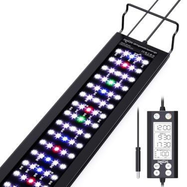 Imagem de SEAOURA Luz LED para Aquário com Alarme de Temperatura, 90-106cm Espectro Completo, Programável 24/7 + Memória, WRGB Personalizável, 20 Níveis de Brilho Ajustável