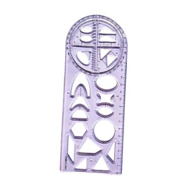 Imagem de Generic Régua geométrica, estêncil de medição, modelo de desenho, réguas de desenho, réguas para escritório para escrita, Style C