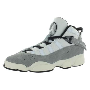 Imagem de Jordan 6 anéis para crianças grandes branco/hibisco místico (323419 116), Cinza, 17