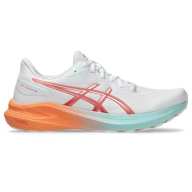 Imagem de ASICS Tênis de corrida masculino GT-1000 13, Branco/Coral Reef, 38