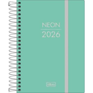Imagem de Tilibra - Agenda Espiral Diária 11,7x 16,4 cm Neon 2026 - Verde