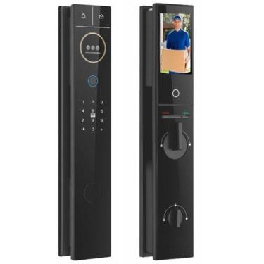 Imagem de Fechadura Digital Eletronica Wifi Biometria Reconhecimento Facial App 