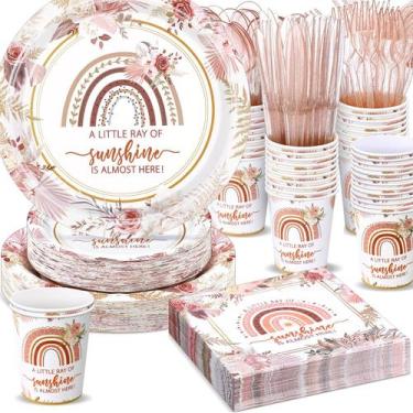 Imagem de Conjunto de chá floral Ziliny Party Supplies 350 unidades para 50 conv