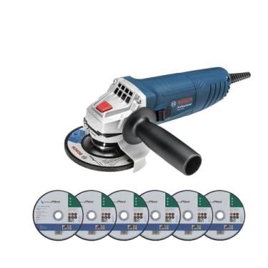 Imagem de Esmerilhadeira Ang Profis Gws 850 115mm Bosch com 6 discos, 220V