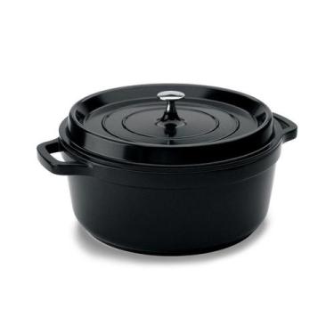 Imagem de Caçarola Hercules Revestimento Ceramico Indução Preta 4,3L 25,4X11CM