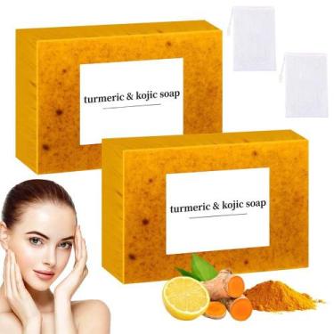 Imagem de Sabonete COLOTTE Lemon Turmeric Kojic para rosto e corpo (2 unidades)