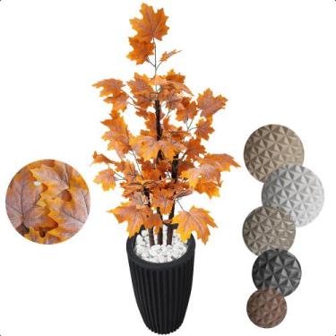 Imagem de Canadá Outono Planta Artificial com Vaso Decorativo - Flor de Mentirin