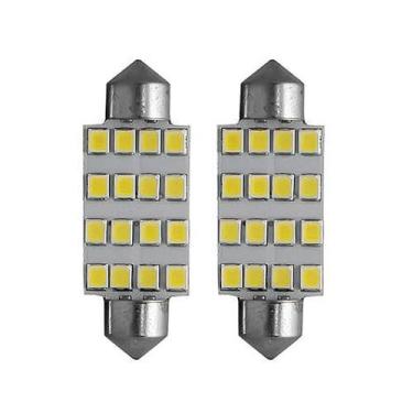 Imagem de Par Lampada Led Torpedo 41mm 16smd 12v - TIGER AUTO