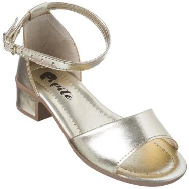 Imagem de Sandália Infantil Feminina Com Salto Baixo  - Pepite, Doudada, 30