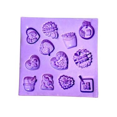 Imagem de F1486 molde de silicone comidinhas diversas confeitaria biscuit - conf