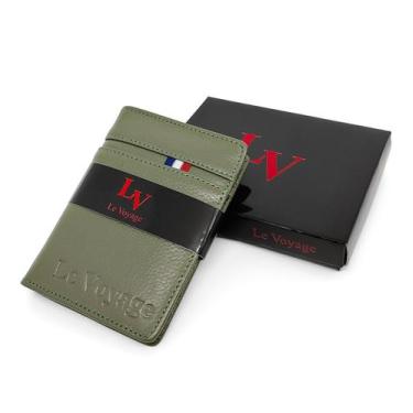 Imagem de Carteira Feminina Pequena De Couro Le Voyage Rg Cnh Cartões, Verde