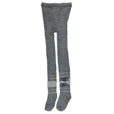 Imagem de Meia Calça Infantil Grossa Menino Com Estampa Inverno Quente Proteção 