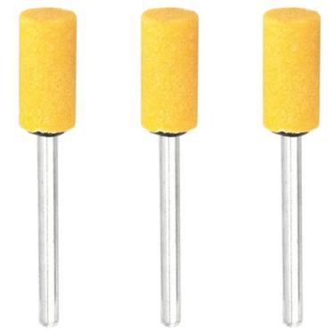 Imagem de Kit 3 Ponta Montada Amarela 8Mm Desbaste Fino Micro Retifica - Dremax