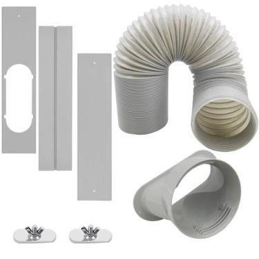 Imagem de Kit de ventilação de janela de ar condicionado portátil com mangueira 