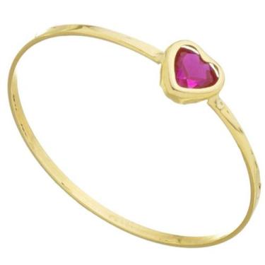 Imagem de Anel Feminino Coração Ouro 18k Aparador De Noivado Com Zircônia - DR J