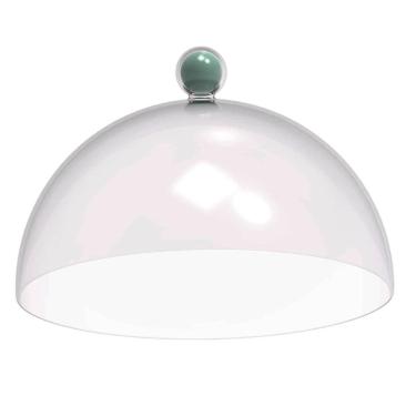 Imagem de Cúpula de Plástico 30cm para Bolos Tortas Doces Pratos Bubble Crippa Verde Menta