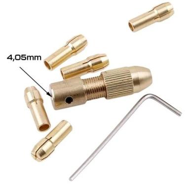 Imagem de Kit Mandril E Pinças Para Motor Elétrico 4.Mm Micro Retífica - Dremax