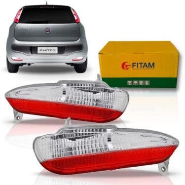 Imagem de Par Lanterna Parachoque Fiat Punto 2012 2013 2014 Traseiro - FITAM