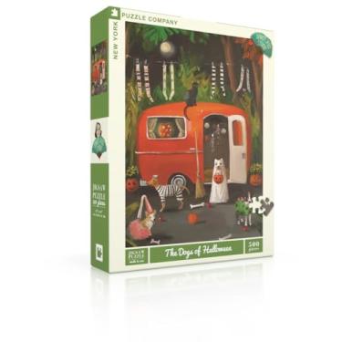 Imagem de New York Puzzle Company - Janet Hill Os Cães Do Halloween Quebra-Cabeça De 500 Peças Para Noites Jogos Em Família Por