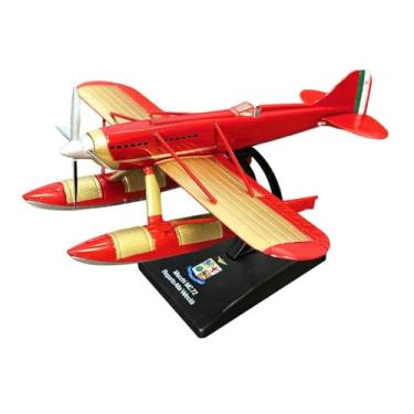 Imagem de simhoa 1/72 Diecast Aeronave Modelo Avião Hidroavião para Prateleira Sala de Estar Escritório Bar