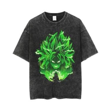 Imagem de Camiseta Vintage Masculina Dragon Ball Z Vegeta Manga Curta Ajuste Sol