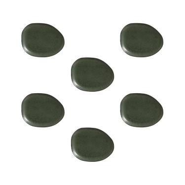 Imagem de Conjunto de Pratos Oval Porto Brasil Orgânico Greenery 31cm - 6 Peças