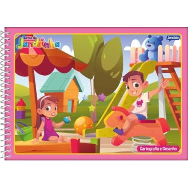 Imagem de Caderno Espiral 275X200Mm Capa Dura Cartografia 80Fls 04/Pt Jandainha Feminino Fsc