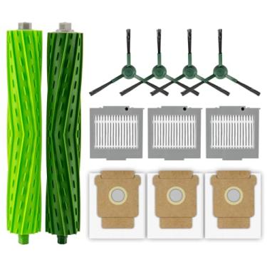 Imagem de (Pacote com 12) Peças de reposição Max 705 Vac compatíveis com aspirador de pó iRobot Max 705 Vac, 2 escovas de rolo, 4 escovas laterais, 3 filtros HEPA, 3 sacos de pó, kit de acessórios