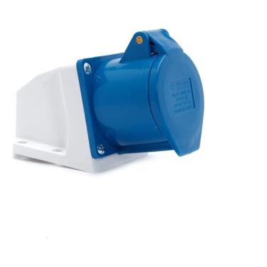 Imagem de 2X Tomada Sobrepor Industrial Azul 2P+T 32A 6H 220-240V