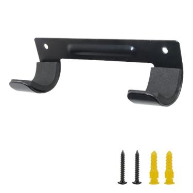 Imagem de Suporte para tábua de engomar, suporte de parede, organizador de tábua de passar a ferro, suporte de parede para lavanderia, suporte de armazenamento, prateleira suspensa (preto com almofada de EVA)