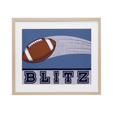 Imagem de Stupell Industries Impressão emoldurada de bétula de futebol vintage Blitz sob vidro, design por Marcus Prime, 33 x 40