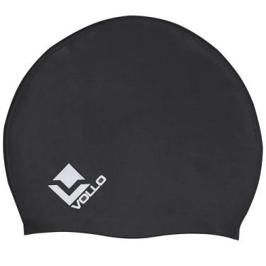 Imagem de Touca Natação Silicone Vollo Sports Preta, Preto