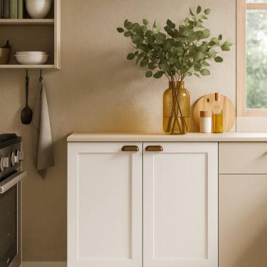 Imagem de Balcão 2 Portas sem Tampo 100% Mdf Americano Provençal Iluminata Branco