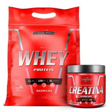 Imagem de Kit Creatina Hardcore 300g Hipercalórico Nutriwhey Super Mass Gainer 9