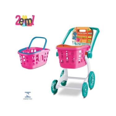 Imagem de Carrinho De Compra Infantil 2 Em 1 Ref248 - Samba Toys