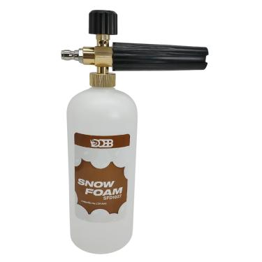 Imagem de Aplicador Snow Foam Canhão de Espuma Profissional 1/4 1L Garrafa Branca Rosca Fina Engate Rapido