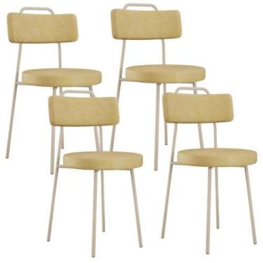 Imagem de Kit 04 Cadeiras Decorativas Estofada Sala Jantar Barcelona Arena L02 m