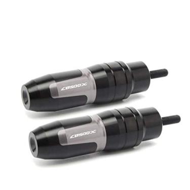 Imagem de XLYJNB Para Honda CB500X 2013-2020 Acessórios CNC Motocicleta Protetor de Queda Deslizante de Escapamento Slider Crash Pad Slider Proteção contra Queda (Cor: Cromo)