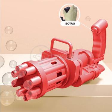 Imagem de Máquina Elétrica Brinquedo Lança Bolhas Sabão Mágica Criança Infantil 