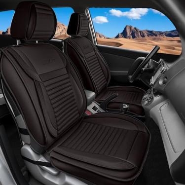 Imagem de LINGVIDO Capas de assento de carro, capas de assento automotivo de couro sintético respirável e impermeável para carros, SUV, caminhonete, sedan, capa universal antiderrapante para assento do