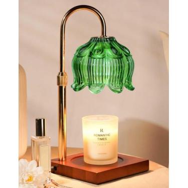 Imagem de Lâmpada de aquecimento de velas Funistree Green com timer Dimmer +2 lâ