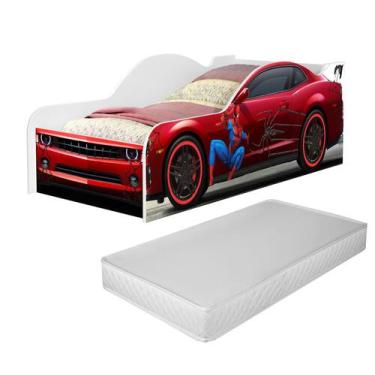 Imagem de Cama Carro Infantil Homem Aranha Montessoriana Para Quarto Da Criança 