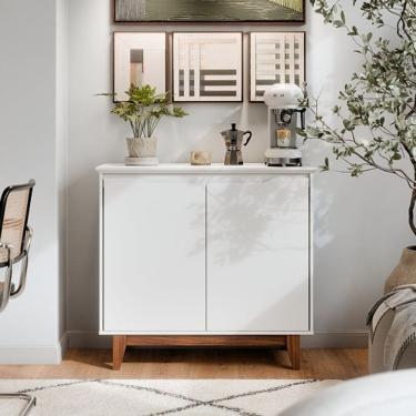 Imagem de Buffet Duas Portas Sem Gaveta Flow Branco - EJ Móveis