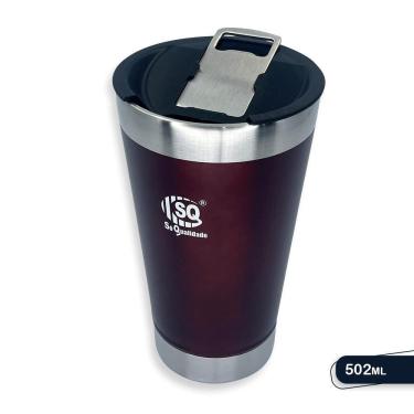 Imagem de Lançamento Copo Termico Cerveja Abridor 500Ml - Vermelho