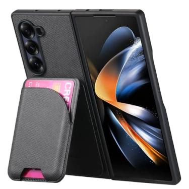 Imagem de Capa para Galaxy Z Fold6 2 em 1, capa magnética removível com porta-cartões (para Galaxy Z Fold6/preta)